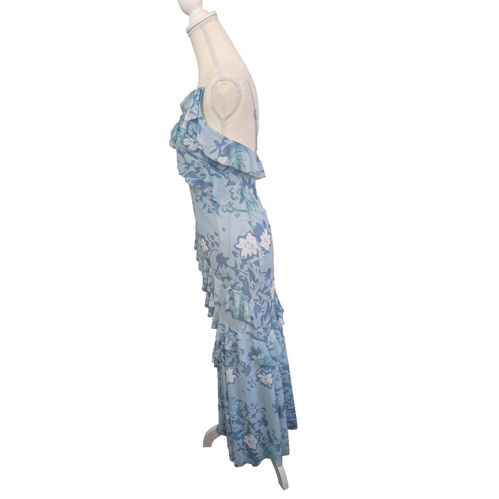 SHEIN Women's Size M Spaghetti Strap Floral Maxi Dress Blue - Picture 3 of 8